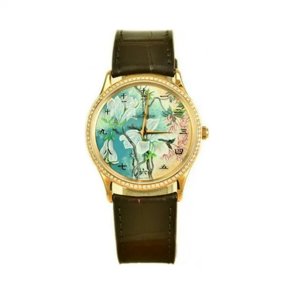 积家/Jaeger LeCoultre Master 大师系列 18k玫瑰金镶钻 手动机械机芯 女表 Q13424C2