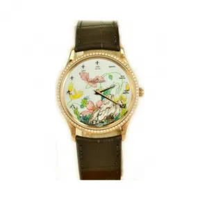 积家/Jaeger LeCoultre Master 大师系列 18k玫瑰金镶钻 手动机械机芯 女表 Q13424C8