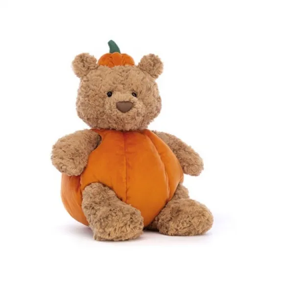 邦尼兔/JellyCat Bartholomew Bear Pumpkin 南瓜巴塞罗熊公仔 BARL2PUM