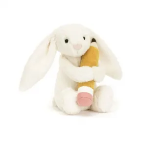 邦尼兔/Jelly Cat Bashful Bunny With Pencil 抱铅笔兔子公仔 BB6PEN