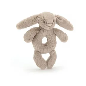 邦尼兔/JellyCat Bashful Bunny Ring Rattle 兔子摇铃-Beige BRR4B