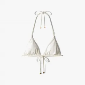 Jimmychoo/吉米周 ARIAH-拿铁色JC字母印花环保再生尼龙拼莱卡三角比基尼上衣 ARIAHB050081205