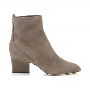 Jimmychoo/吉米周 貂皮绒面革圆头短靴 AUTUMN65SUE020763