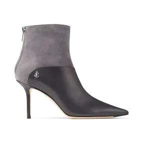 Jimmychoo/吉米周 品牌 logo 扣饰暮色牛皮拼麂皮踝靴  BEYLA85CFU0C0628