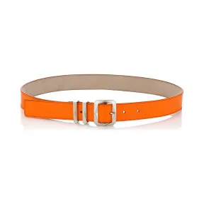 Jimmychoo/吉米周 霓虹橙色漆皮腰带 BLITZNEP090382