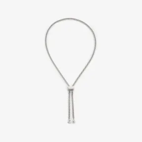 Jimmychoo/吉米周 BON BON NECKLACE项链-珍珠和 JC 交织字母饰银色金属项链 BONBONNECKLACECZIAA0009