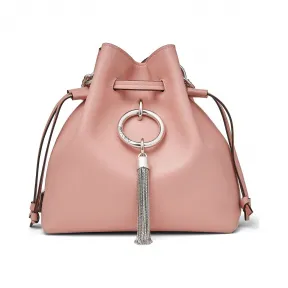 Jimmychoo/吉米周 链条肩带绯红色细腻牛皮桶包  CALLIEDRAWSTRINGSPKR110003