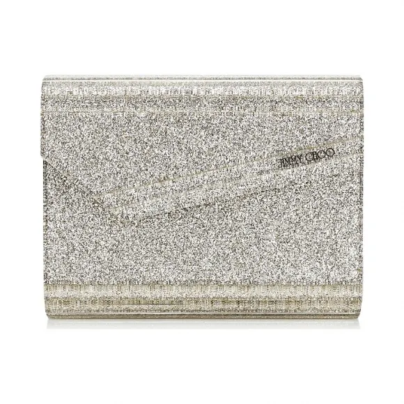 Jimmychoo/吉米周 香槟色闪粉亚克力手拿包  CANDYGAC120011