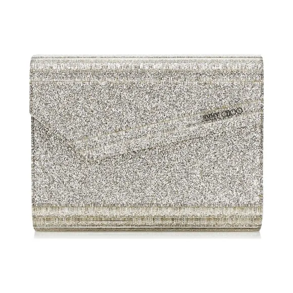 Jimmychoo/吉米周 香槟色闪粉亚克力手拿包  CANDYGACAA0805