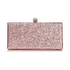 Jimmychoo/吉米周 棉花糖粉色太空闪粉面料推扣手拿包  CELESTESFTG112204