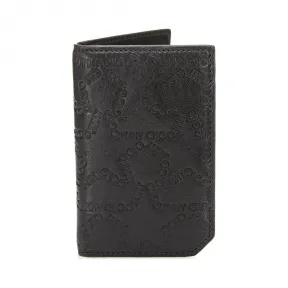 Jimmychoo/吉米周 品牌 logo 星形压纹黑色皮革小号两折钱夹  CLIFFORDSEJL010003