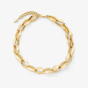 Jimmychoo/吉米周 DIAMOND CHAIN NECKLACE项链-金色链条项链 DIAMONDCHNNECKLACEMFQOO0022