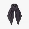Jimmychoo/吉米周 EMANI-黑色真丝拼羊毛提花披巾 EMANIH6S077280S728012555
