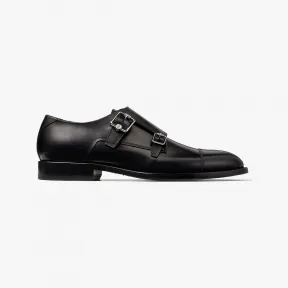 Jimmychoo/吉米周 FINNIONMONKSTRAP-黑色擦色革僧侣鞋 FINNIONMONKSTRAPBOL010003