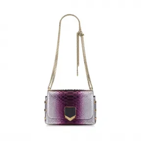 Jimmychoo/吉米周 Boho紫色和银色喷漆金属可降解蟒蛇皮单肩包 j000056064001