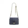 Jimmychoo/吉米周 浅靛蓝色牛仔布皮革单肩包 J000063035001