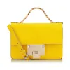 Jimmychoo/吉米周 流行黄色软粒面皮革迷你斜挎包 j000066335001