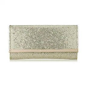 Jimmychoo/吉米周 香槟色闪光面料欧式钱包 j000067335001