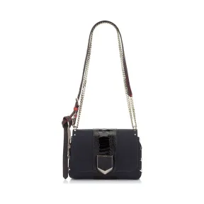 Jimmychoo/吉米周 驼色腿板海军蓝缎面单肩包 j000069879001