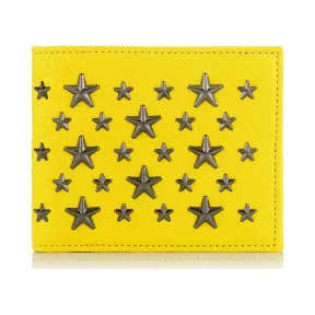 Jimmychoo/吉米周 流行黄色皮革钱包配古铜色星星 j000072037001
