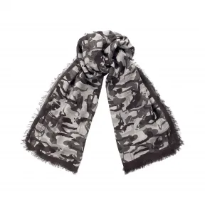 Jimmychoo/吉米周 深灰色和银色印花围巾 j000072209001