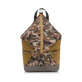 Jimmychoo/吉米周 仙人掌绿色混合迷彩印花尼龙和麂皮背包 j000072931001