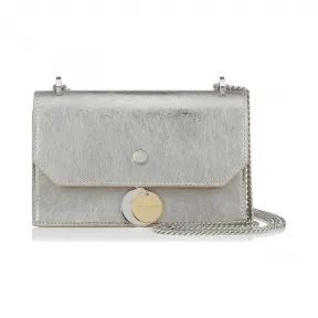 Jimmychoo/吉米周 复古银蚀刻金属皮革斜挎迷你包 j000076803001