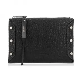 Jimmychoo/吉米周 黑色粒状皮革小包 j000078048001