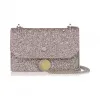 Jimmychoo/吉米周 茶玫瑰色金属亮片斜挎迷你包 j000078726001
