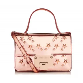 Jimmychoo/吉米周 茶玫瑰色镜面涂层星星迷你斜挎包 j000078754001