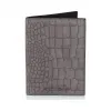 Jimmychoo/吉米周 铁灰色鳄鱼纹印花麂皮护照夹 j000079022001