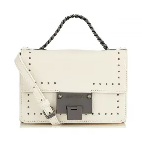 Jimmychoo/吉米周 粉笔皮革配迷你饰钉和流苏迷你斜挎包 j000081157001