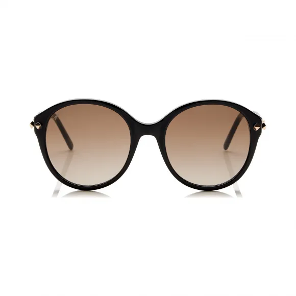 Jimmychoo/吉米周 黑色醋酸纤维太阳镜，饰钉细节 j000083721001