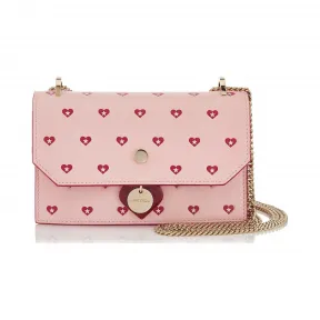 Jimmychoo/吉米周 茶花和红色甜心印花皮革斜挎迷你包 j000084573001