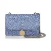 Jimmychoo/吉米周 Cobalt Shadow粗糙闪光织物斜挎迷你包 j000084737001