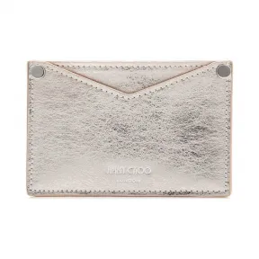 Jimmychoo/吉米周 复古银蚀刻金属Spazzolato卡钱包 J000087918001