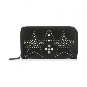 Jimmychoo/吉米周 黑色皮革钱包，饰有图形星状点缀 J000090092001