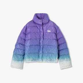 Jimmychoo/吉米周 Ski 滑雪胶囊系列JC PUFFER夹克-JC 字母印花多色渐变尼龙羽绒夹克 JCPUFFER23S0700C8295