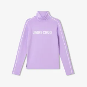 Jimmychoo/吉米周 Ski 滑雪胶囊系列JC SWEATER毛衣-Logo 饰紫藤色羊毛针织滑雪毛衣 JCSWEATER23S0730C9843