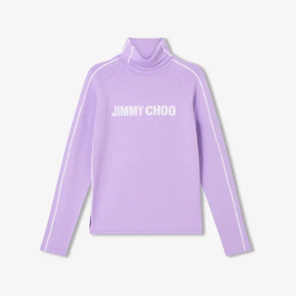 Jimmychoo/吉米周 Ski 滑雪胶囊系列JC SWEATER毛衣-Logo 饰紫藤色羊毛针织滑雪毛衣 JCSWEATER23S0730C9843