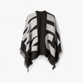 Jimmychoo/吉米周 JUUL-黑色织纹针织羊毛披肩 JUULH6S144890S489012555