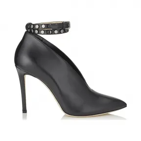 Jimmychoo/吉米周 黑色闪亮小牛皮短靴 LARK100SNC010003