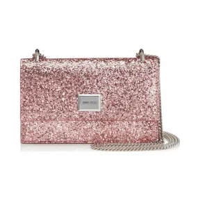 Jimmychoo/吉米周 棉花糖粉色太空闪粉面料迷你包  LENICIG112204