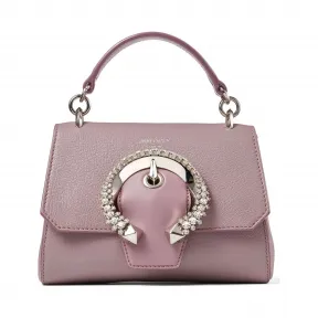 Jimmychoo/吉米周 水晶搭扣淡紫色山羊皮拼牛皮手提包  MADELINETOPHANDLESGTG050213