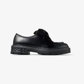 Jimmychoo/吉米周 MARLOW MOCCASIN皮鞋-黑色牛犊纹皮莫卡辛鞋 MARLOWMOCCASINXXC010003