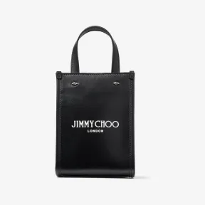 Jimmychoo/吉米周 MINI N/S TOTE | 黑色皮革迷你托特包 MININSTOTEANR0C0660