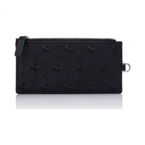 Jimmychoo/吉米周 黑色星形压纹磨面皮手机套  OBUBOO010003