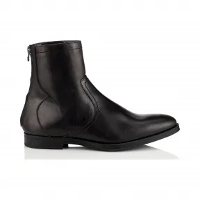 Jimmychoo/吉米周 黑色闪亮皮革和羊皮靴 PABLOSVS010003