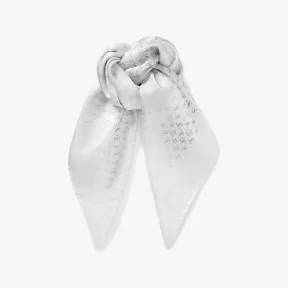 Jimmychoo/吉米周 RETA-拿铁色JC字母印花真丝方巾 RETAS774081054