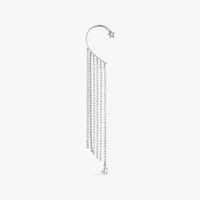 Jimmychoo/吉米周 RightFringeEarcuff-镶施华洛世奇水晶银色星星流苏耳骨夹 RIGHTFRINGEEARCUFFXYD0C5301